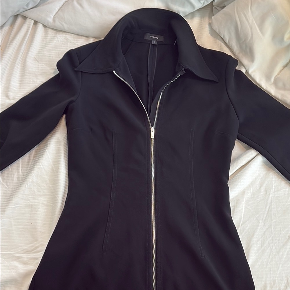 Theory Black Zip-Up Jacket